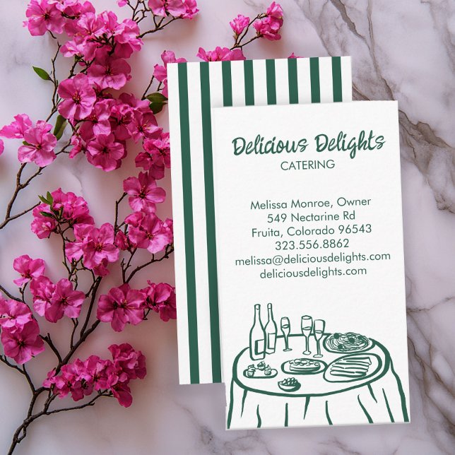 Carte De Visite Chef cuisinier Planification des événements Cuisin (Catering Chef Event Planning Food Prep CUSTOM Business Card
)