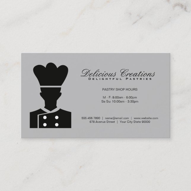 Carte De Visite Chef culinaire | Propriétaire du restaurant | Chef (Devant)