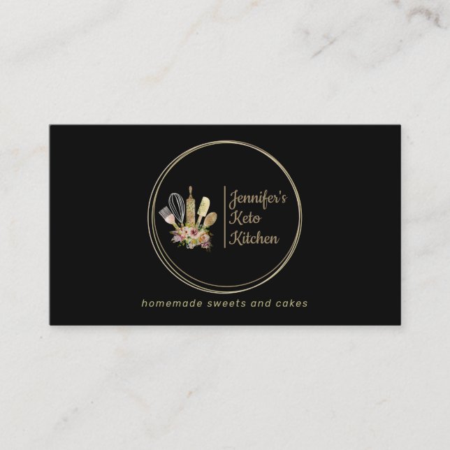 Carte De Visite Chef de boulangerie rustique Nourriture faite mais (Devant)