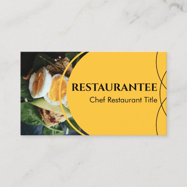Carte De Visite Chef de cuisine gourmet moderne (Devant)