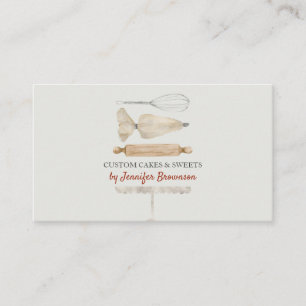 Carte De Visite Chef de pâtisserie de boulangerie unique rouge ivo