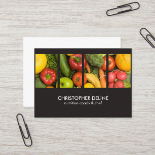 Carte De Visite Chef élégant moderne de nutritionniste de photo de