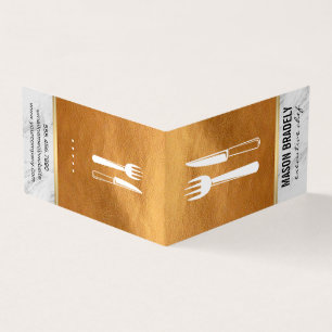 Carte De Visite Chef exécutif Maillot en cuir doré