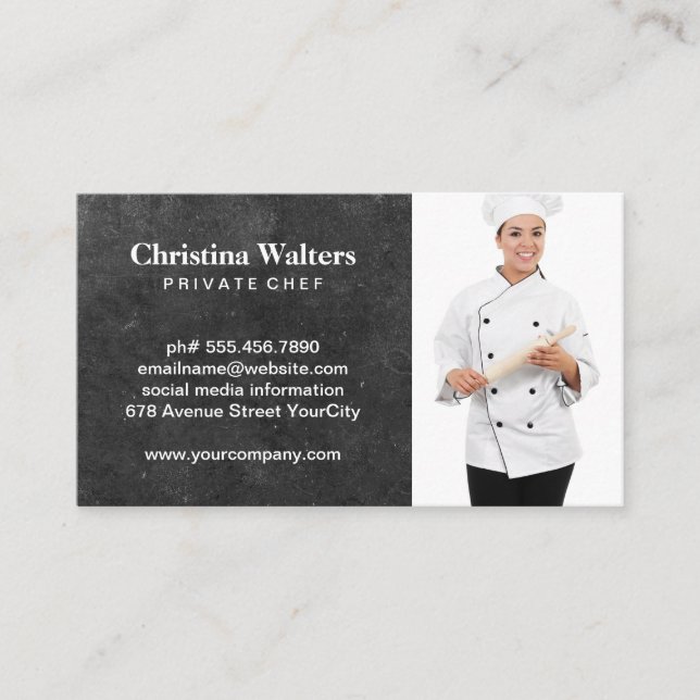 Carte De Visite Chef | Gestionnaire de restaurants | Restauration (Devant)