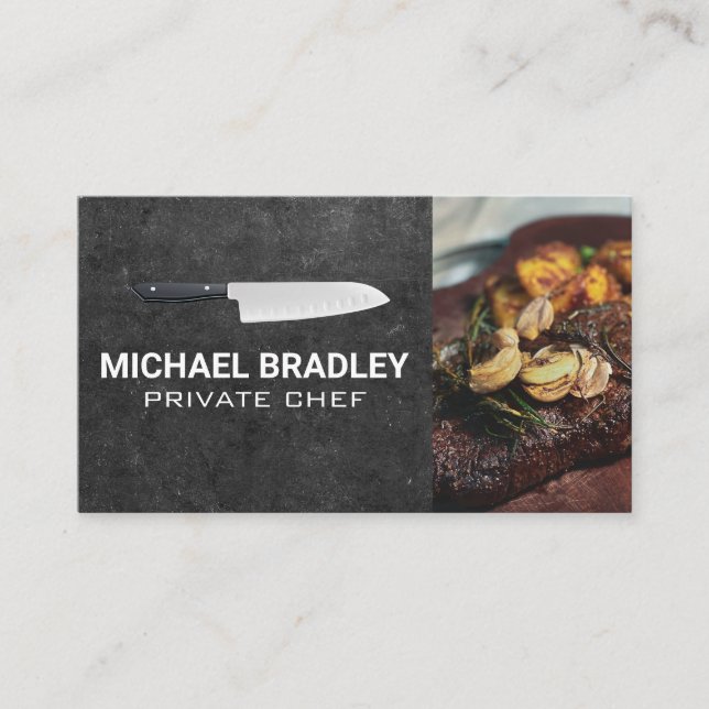 Carte De Visite Chef Knife | Steak (Devant)