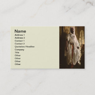 Carte De Visite Chef maure Art africain Peinture Portrait