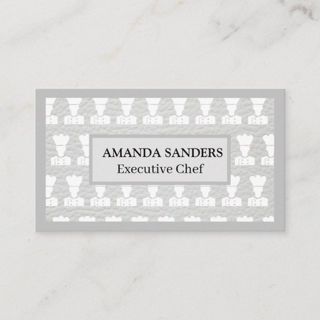 Carte De Visite Chef Motif | Cuir | Whisk (Devant)