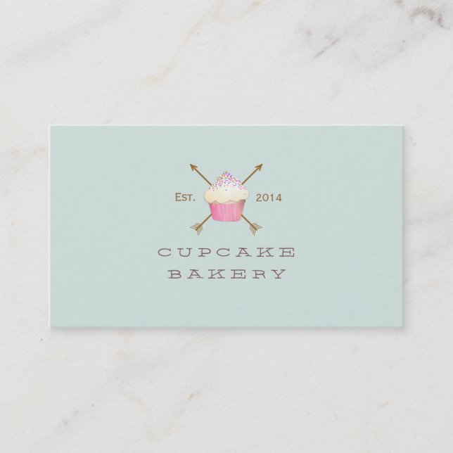 Carte De Visite Chef pâtisserie Cupcake Simple et Whimsical (Devant)