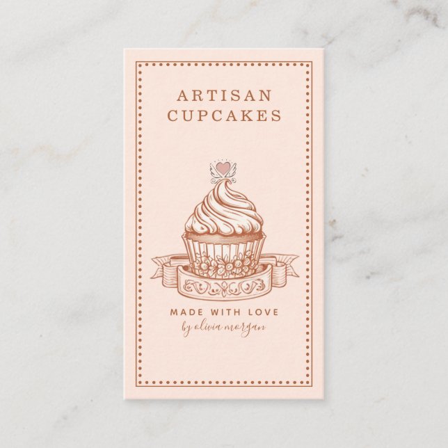 Carte De Visite Chef Pâtissier Boulangerie Cupcake (Devant)