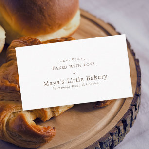 Carte De Visite Chef Pâtissier Boulangerie Typographie Classique