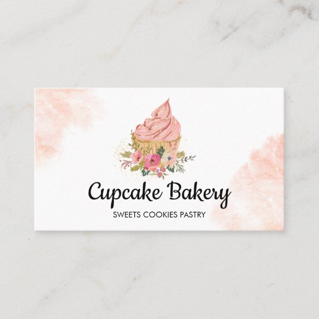 Carte De Visite Chef Pâtissier de Gâteaux Cupcakes (Devant)
