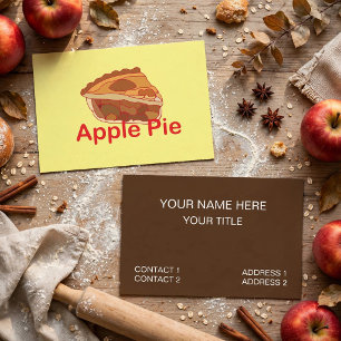 Carte De Visite Chef Pâtissier de Tarte aux Pommes