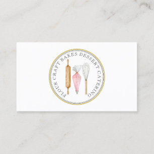 Carte De Visite Chef pâtissier Dessert Traiteur Baker's Tools