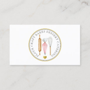 Carte De Visite Chef pâtissier Dessert Traiteur Baker's Tools
