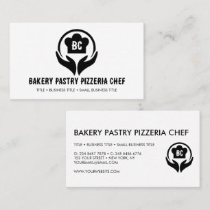 Carte De Visite Chef pâtissier pâtisserie simple Pizzeria Cook