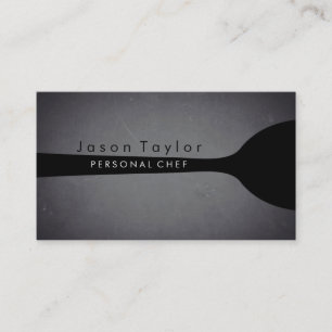 Carte De Visite Chef Personnel Cuisine Boulangerie Cuillère Chalkb