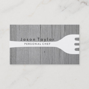 Carte De Visite Chef Personnel Cuisine Boulangerie Fourche Gris Bo