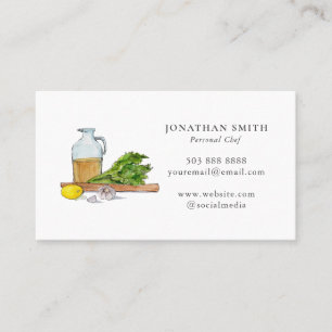 Carte de visite Chef Personnel pour la restauratio