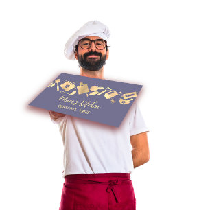 Carte De Visite Chef personnel Restaurant Logo de restauration QR