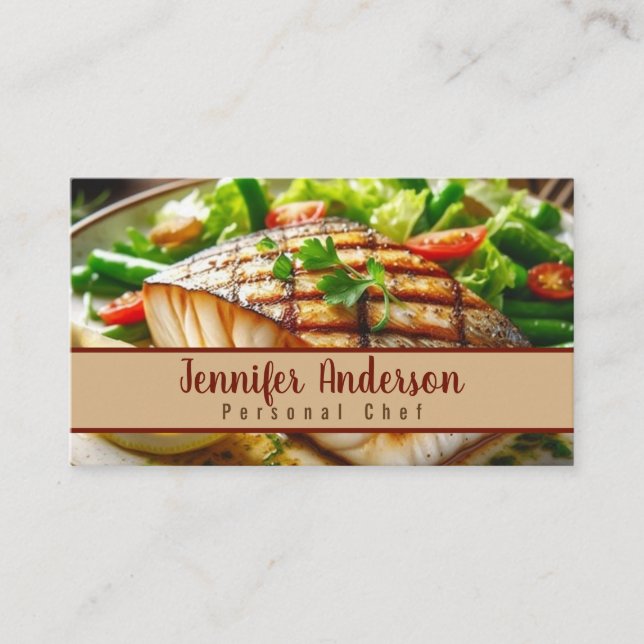 Carte De Visite Chef Personnel Sous-Chef Restaurant (Devant)