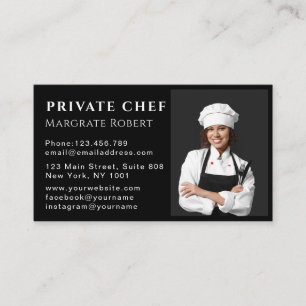 Carte De Visite Chef Professionnel Restaurant Cuisine Photo de res