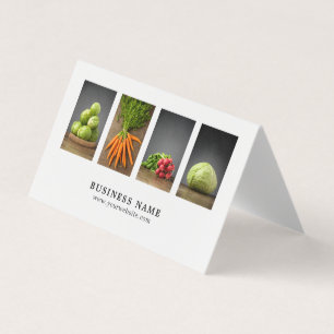 Carte De Visite Chef propre élégant de nutritionniste de légumes