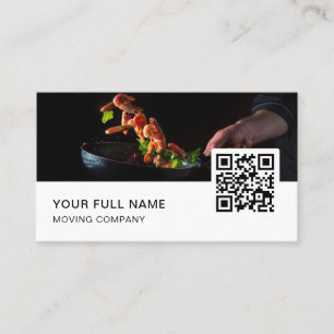 Carte De Visite Chef QR Code Logo Médias sociaux
