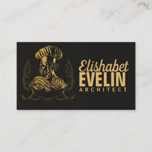 Carte De Visite Chef Restauration Or Moderne Noir Blink 507