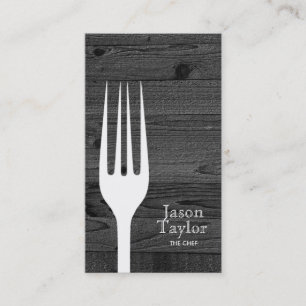 Carte De Visite Chef Restauration Restaurant Alimentation Fourche 