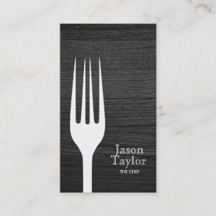 Carte De Visite Chef Restauration Restaurant Alimentation Fourche 