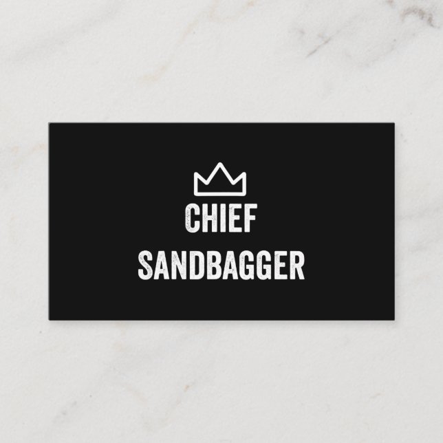 Carte De Visite Chef Sandbagger Golf mème Bjj Chess Sandbag (Devant)