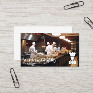 Carte De Visite Chefs Préparer la nourriture dans la cuisine