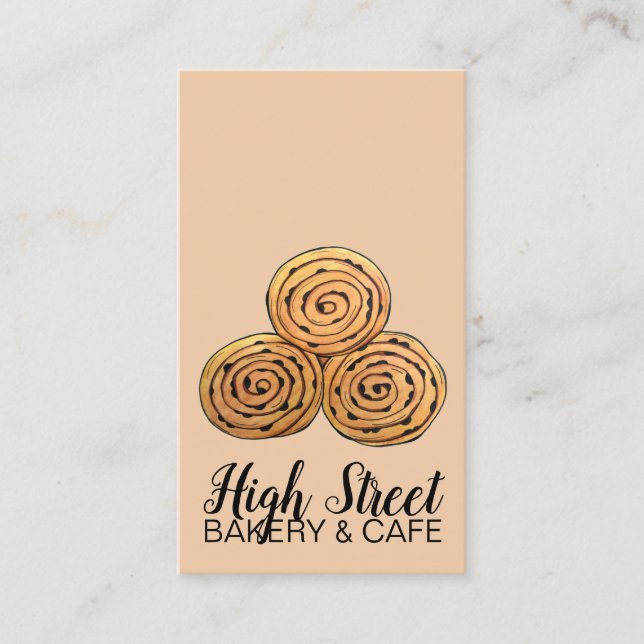 Carte De Visite Chelsea Buns Currant Roll Boulangerie Cuite Maison (Devant)