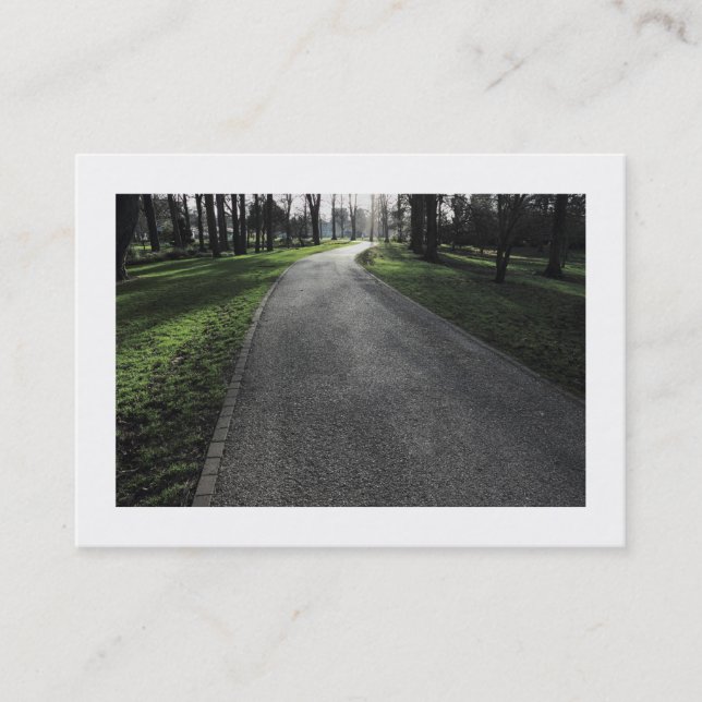 Carte De Visite Chemin dans un parc (bordé) (Devant)