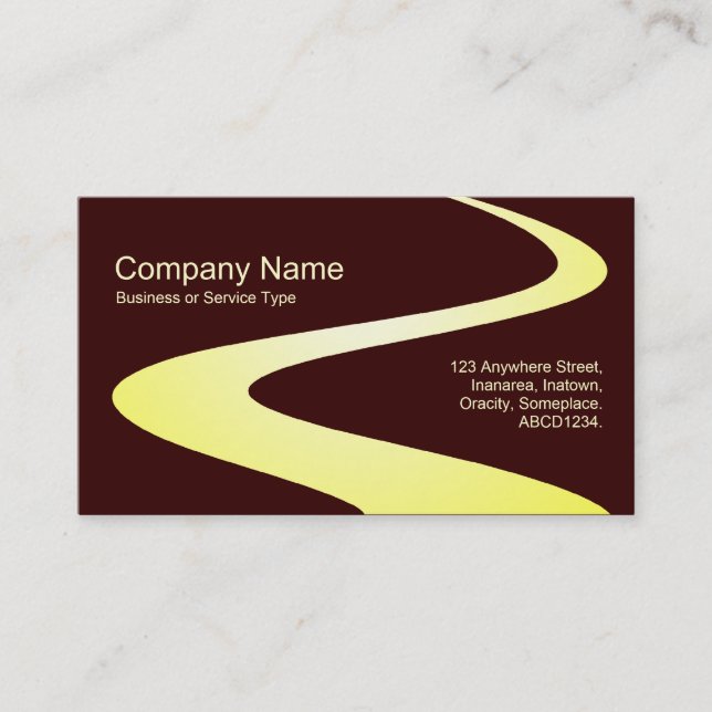 Carte De Visite Chemin ZigZag - Nuances de Jaune sur Brown 330000 (Devant)