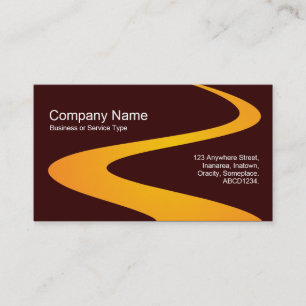 Carte De Visite Chemin ZigZag - Orange avec Brown foncé 330000