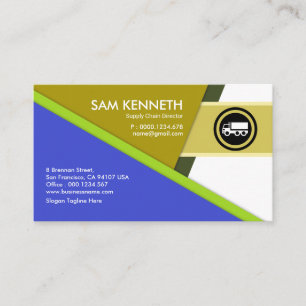 Carte De Visite Chemins de triangle futuriste Chaîne d'approvision