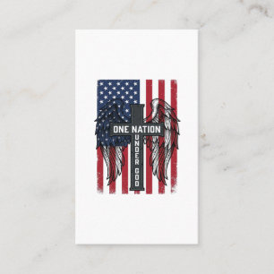 Carte De Visite Chemise à ailes patriotiques sous Dieu d'une natio