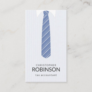 Carte De Visite Chemise blanche et Cravate couleur bleue personnal