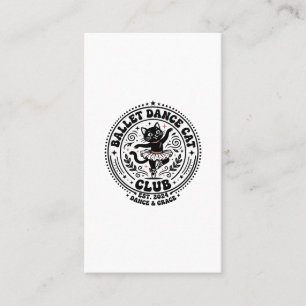 Carte De Visite Chemise d'art pour amateur de chat et de danse bal