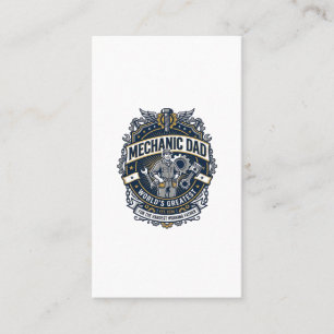 Carte De Visite Chemise de Mécanicien de la Fête des Pères Papa Dr
