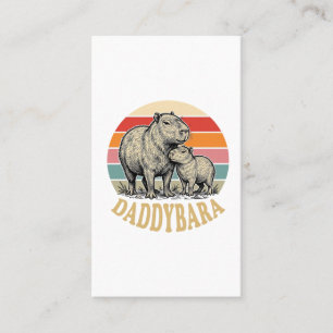 Carte De Visite Chemise de papa capybara Daddybara Vintage Sunset_