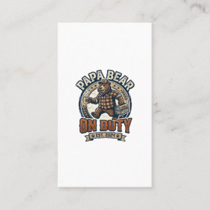 Carte De Visite Chemise de Papa Ours en service pour la fête des p