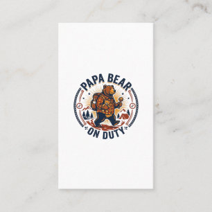 Carte De Visite Chemise de Papa Ours en service pour la fête des p