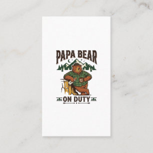 Carte De Visite Chemise de papa ours en service pour la fête des p