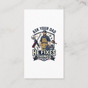 Carte De Visite Chemise de réparation de papa de la fête des pères