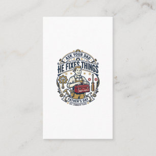 Carte De Visite Chemise de réparation de papa de la fête des pères