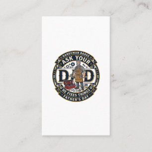 Carte De Visite Chemise de réparation de papa de la fête des pères