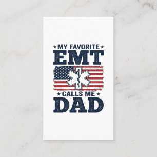 Carte De Visite Chemise Patriotique Vintage Mon EMT Préféré M'appe
