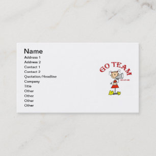 Carte De Visite Chemises et Cadeaux Allez l'Équipe Rah Rah Rah